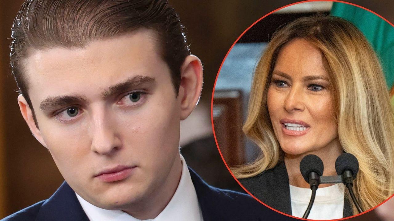 Photo of Barron Trump, Melania Trump