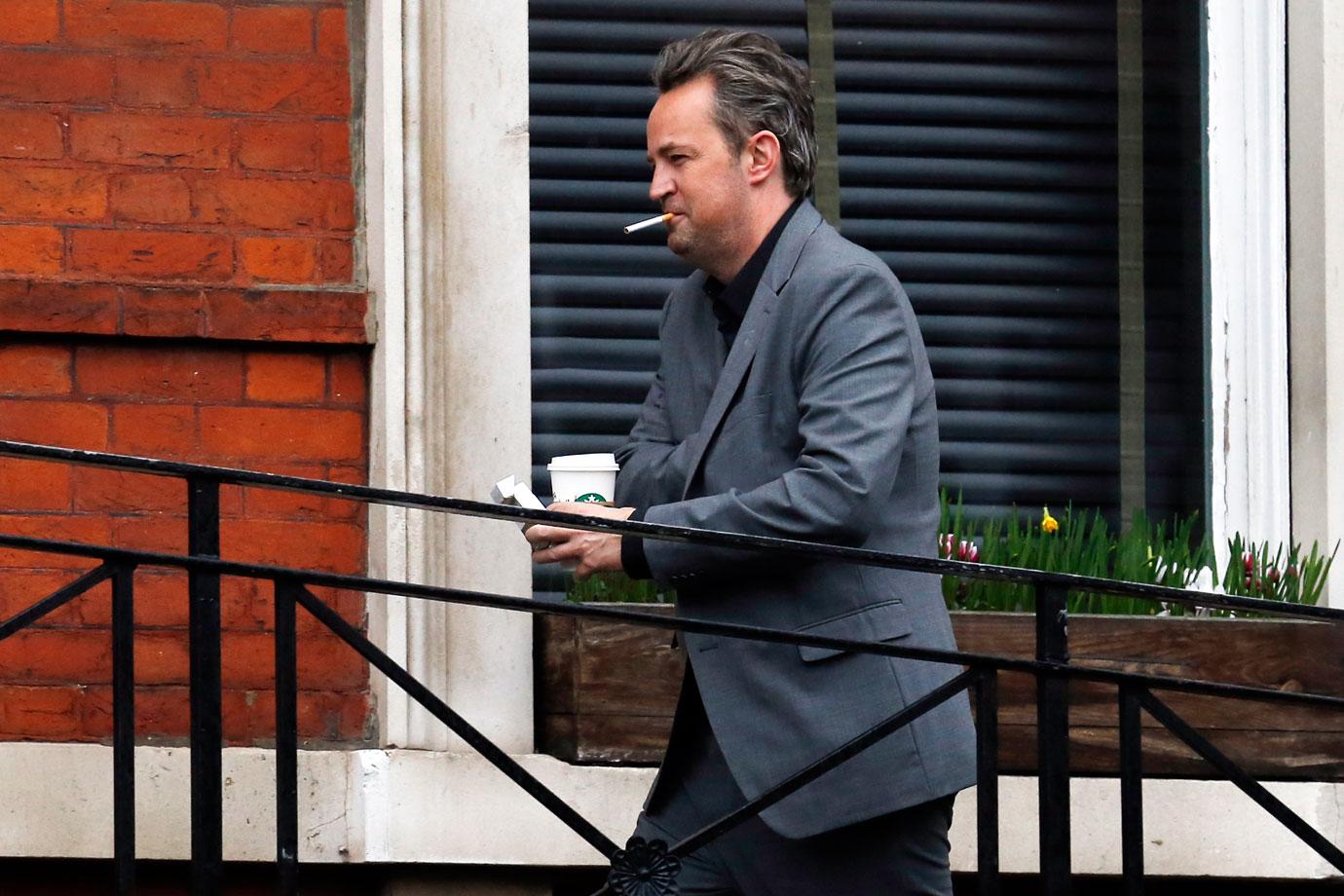 Matthew Perry seen in London after his BBC Interview.