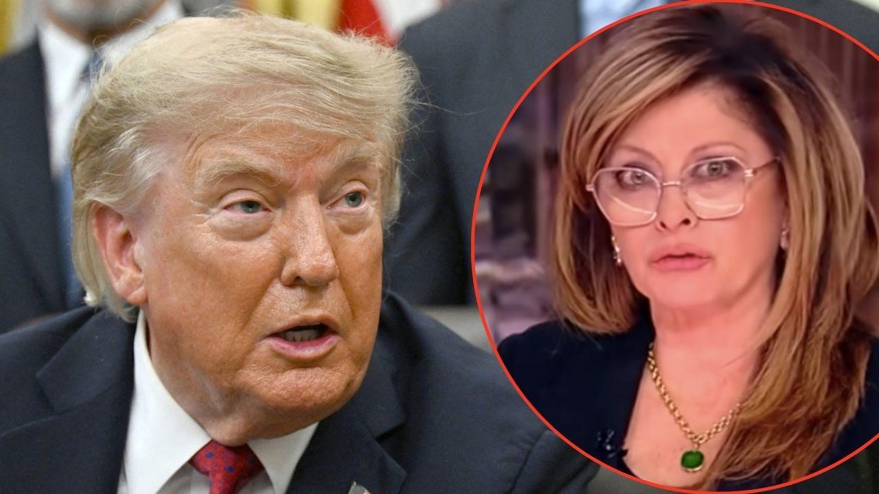 picture of Donald Trump and Maria Bartiromo
