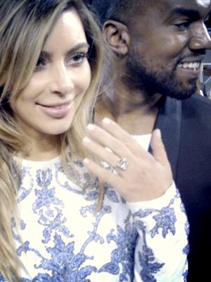 //kim kardashian engaged kanye west tall