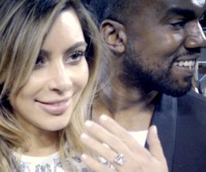 //kim kardashian engaged kanye west tall