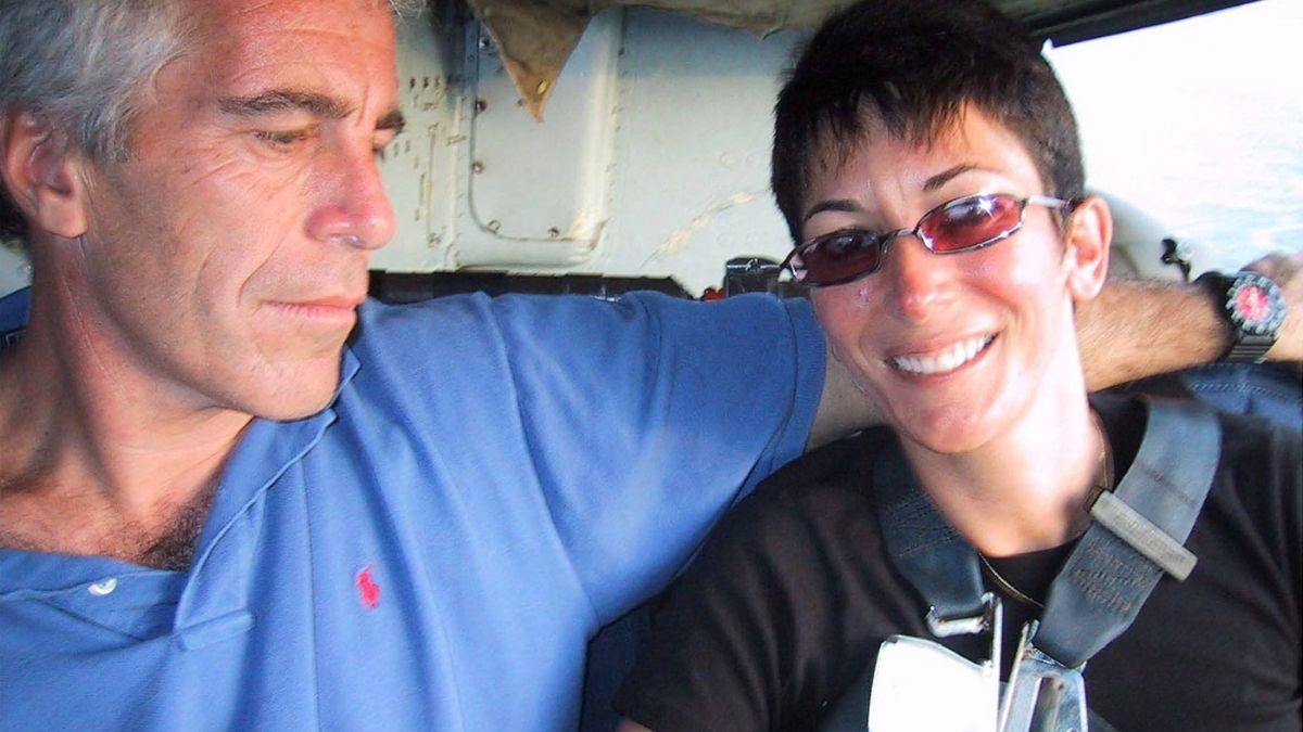 A photo of Jeffrey Epstein and Ghislaine Maxwell