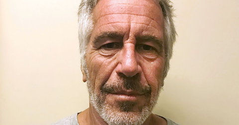 A mugshot of Jeffrey Epstein