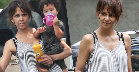 Halle Berry No Makeup Wedding Ring Photos -- Oscar-Winner All Natural Out With Son Maceo Robert Martinez