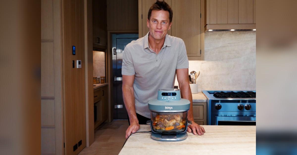 caption turns out tom brady roasted all of us and a chicken a with the new ninja crispia pro