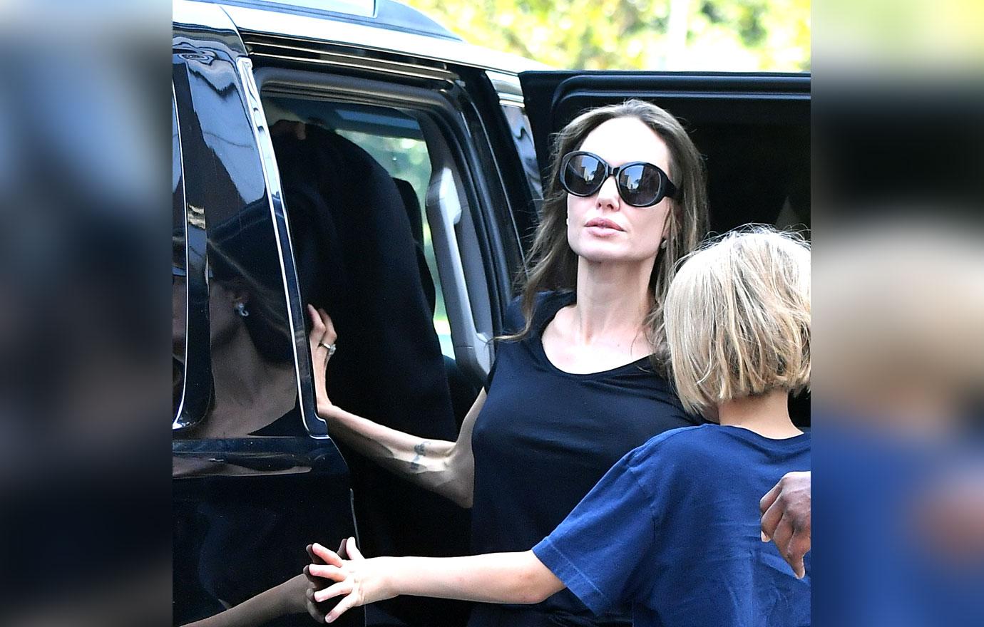 Angelina Jolie kids movies Los Angeles amid Brad Pitt custody battle