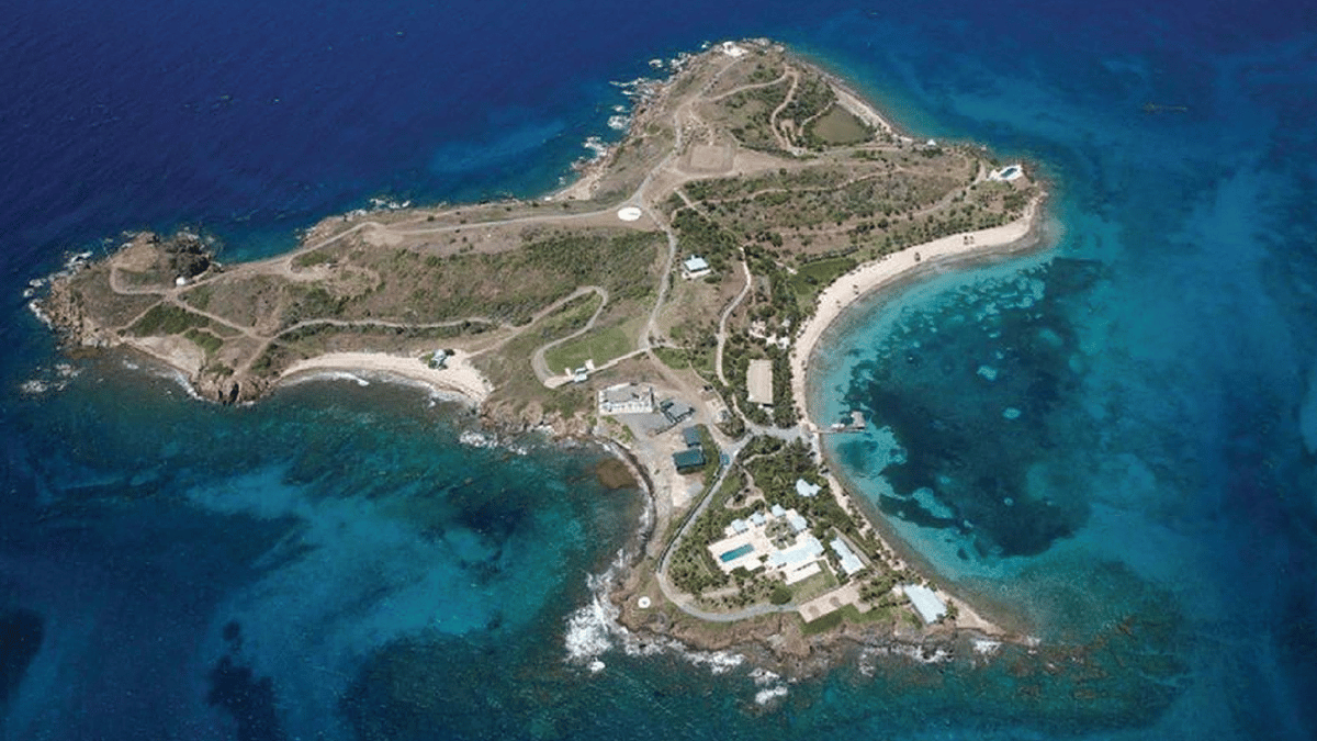 Photo of Jeffrey Epstein's Caribbean island