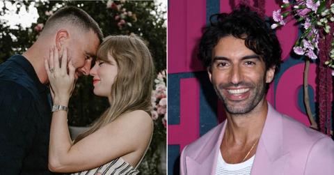 picture of Travis Kelce, Taylor Swift and Justin Baldoni