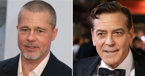 Split photo of Brad Pitt, George Clooney