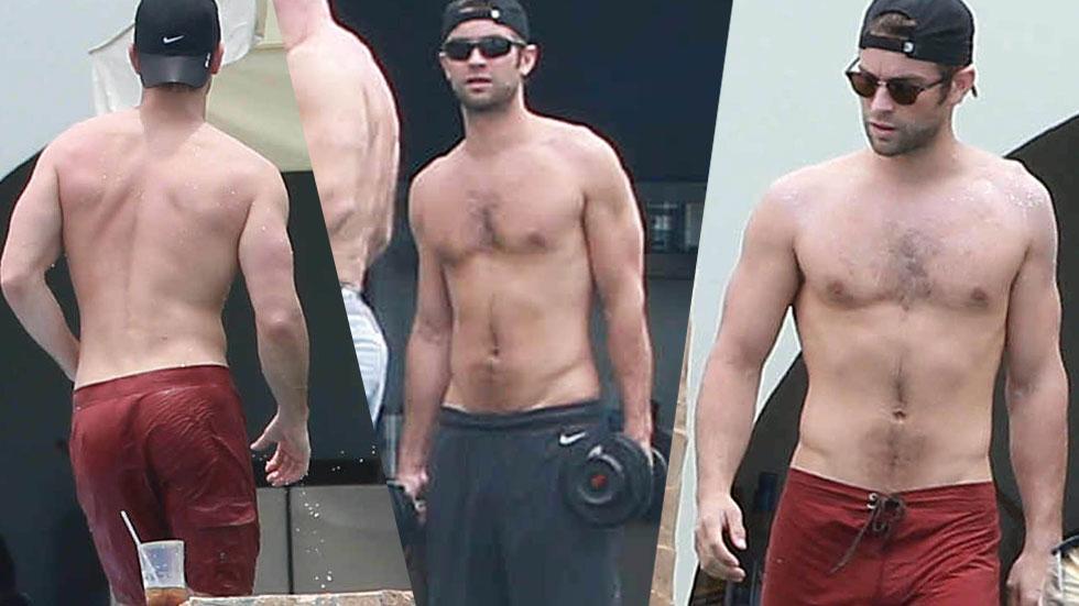 Hunk Alert! Chace Crawford Flaunts Washboard Abs On Family Vacation In