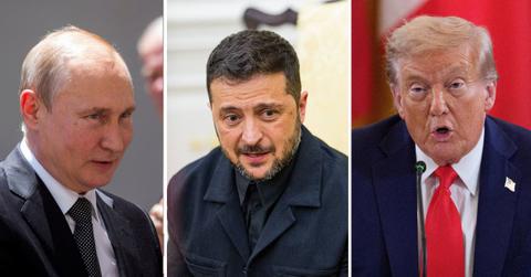 Composite photo of Vladimir Putin and Donald Trump