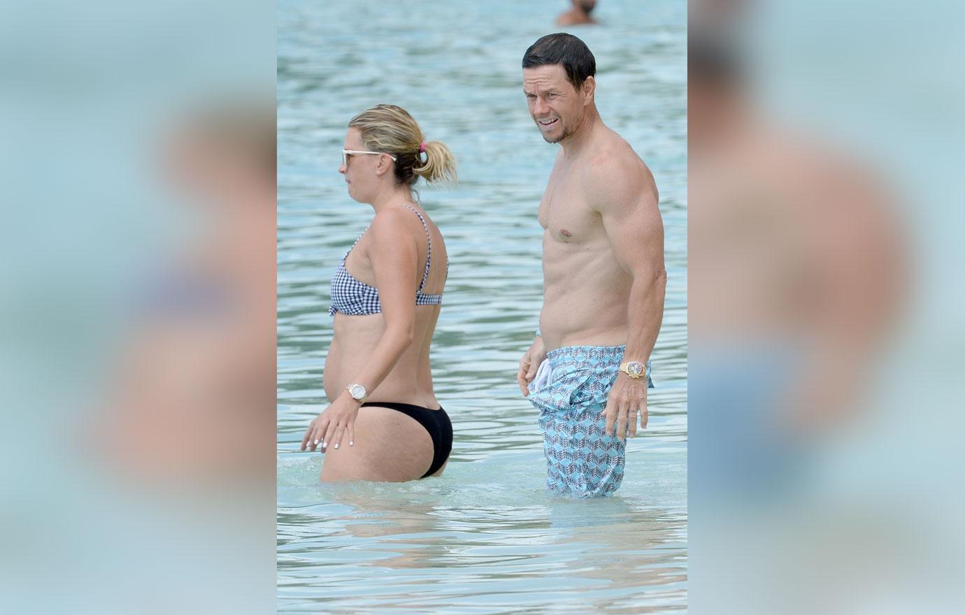 Mark Wahlberg Shirtless Muscles Wife Photos