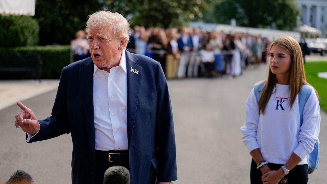 A photo of Donald Trump and Kai Trump