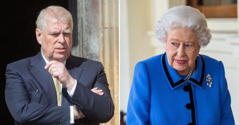 Photo of Queen Elizabeth and Andrew Windsor