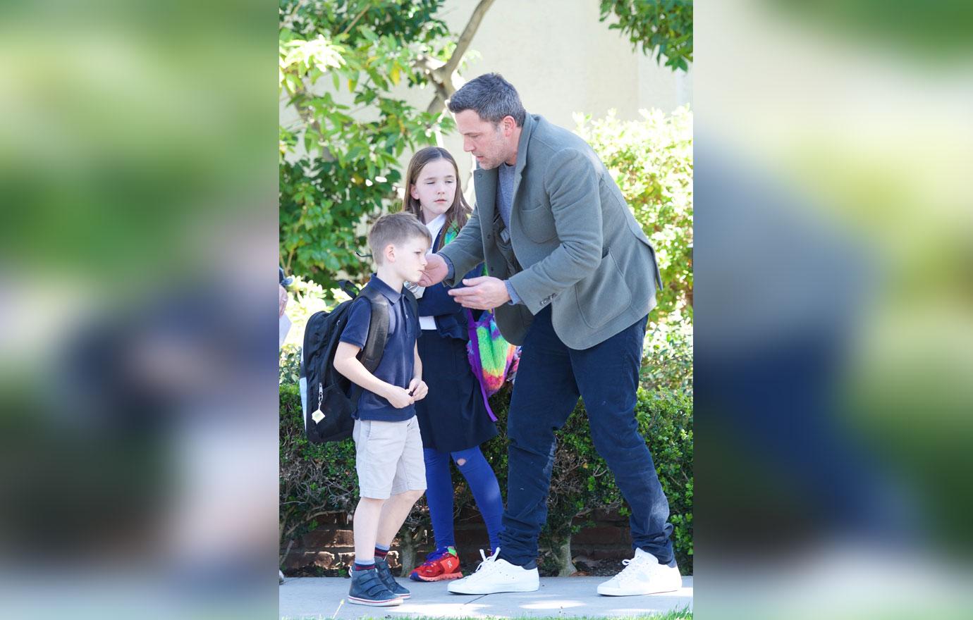 Ben Affleck Takes Son Samuel To School