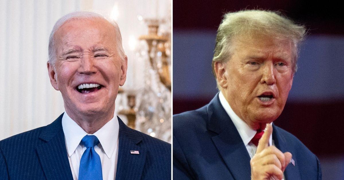 president joe biden mocks donald trump struggle secure m appeal bond