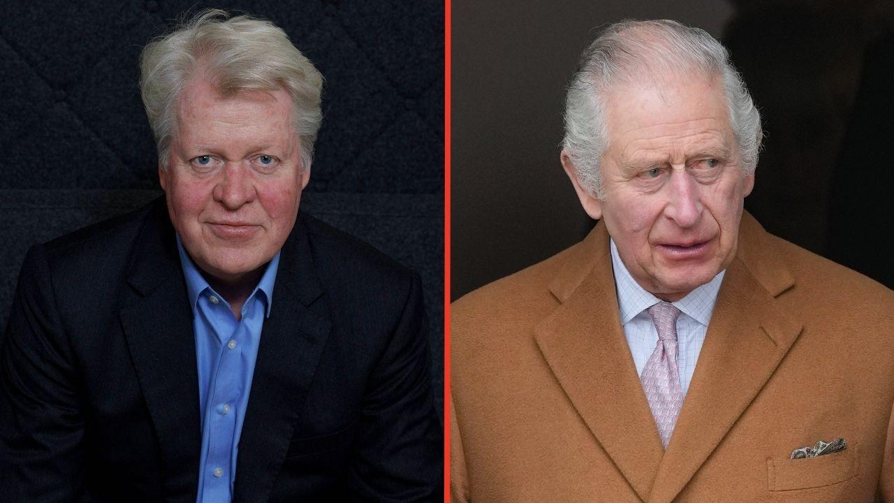 Split photos of Earl Spencer and King Charles