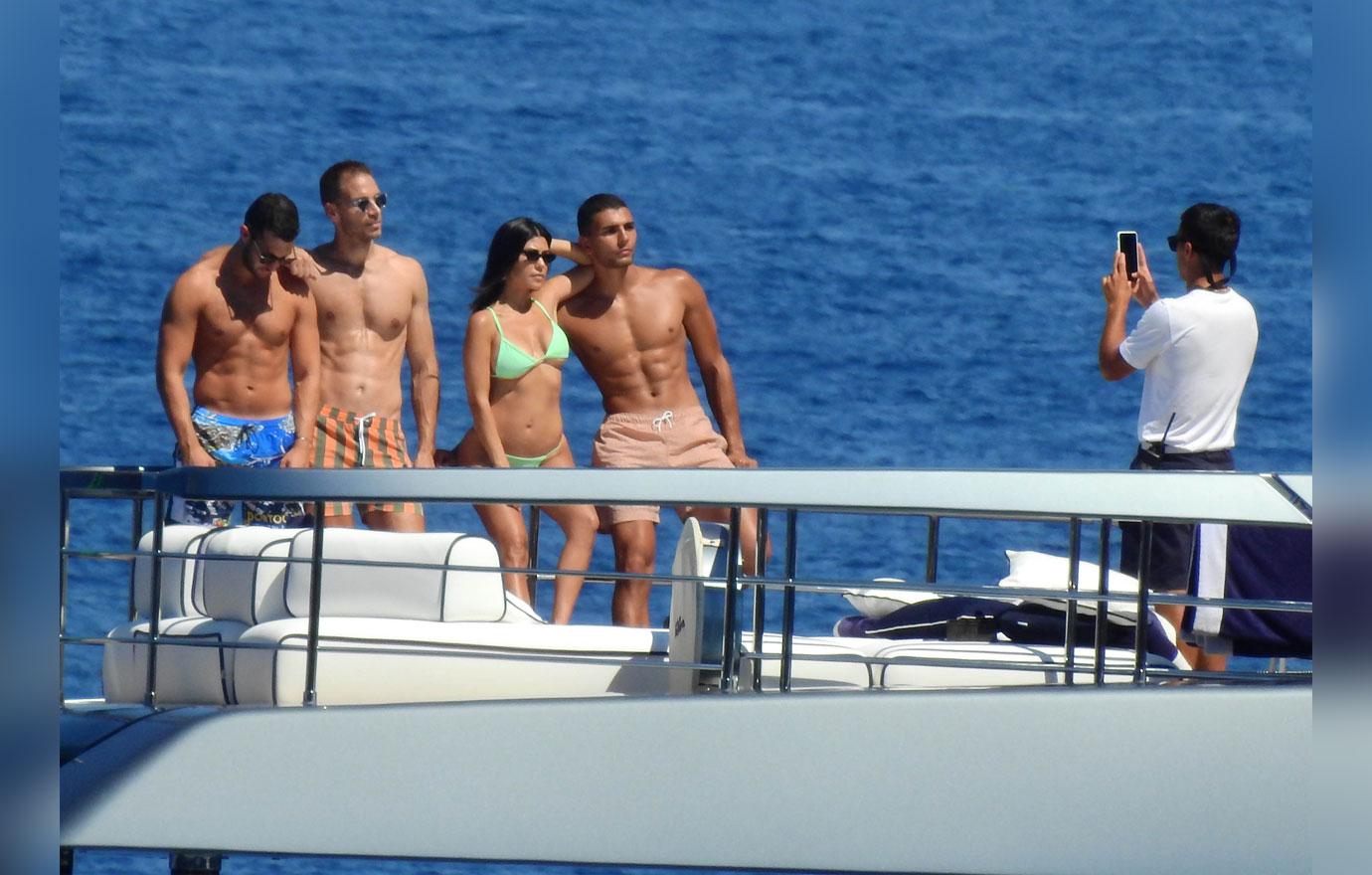 Kourtney Kardashian Wears Bikini On Yacht With Beau Younes Bendjima And Kids