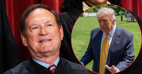 Split image in Samuel Alito and Donald Trump