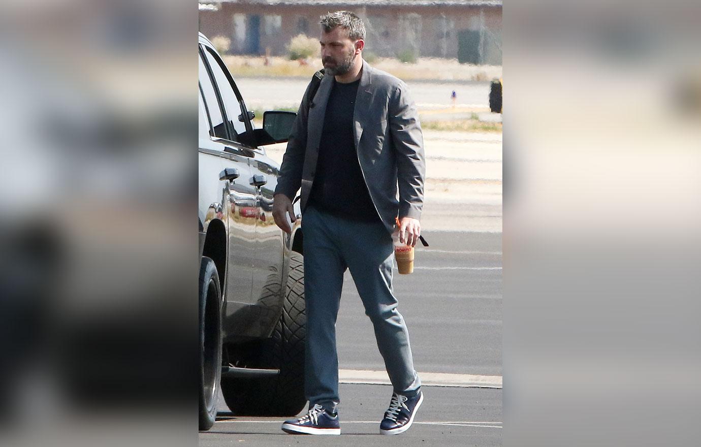 Ben Affleck Looks Like Big Kid Boarding Private Jet