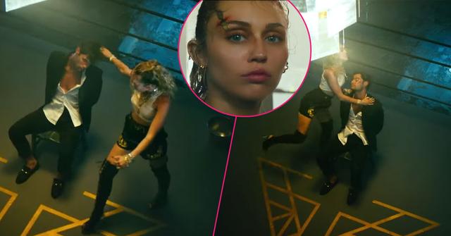 Miley Cyrus in the Charlie's Angels promotional Music Video