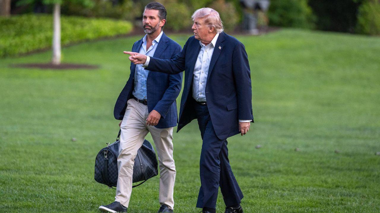 A photo of Donald Trump Jr. and Donald Trump