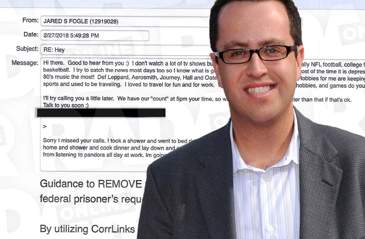 //jared fogle x rated prison letters  pp