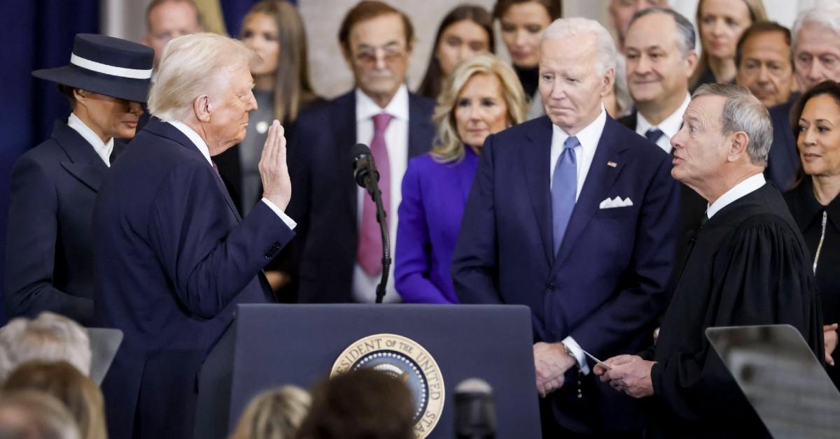 donald trump sworn in president inauguration