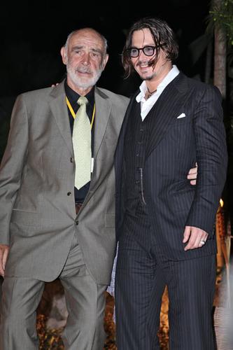 Johnny Depp and Sean Connery Meet in the Bahamas