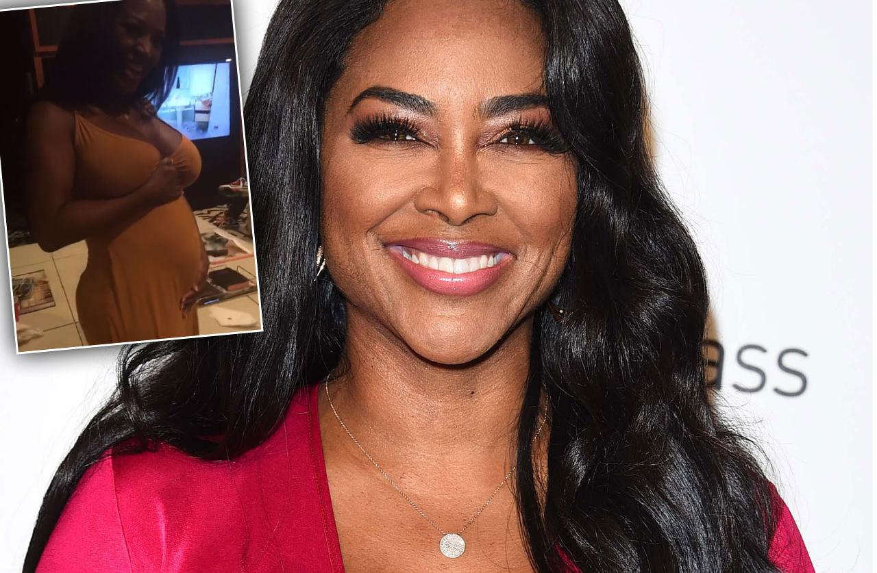 Pregnant Kenya Moore Shows Off Baby Bump In Sexy Dress