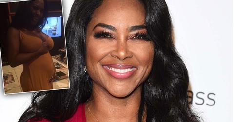 Kenya Moore Pregnant Baby Bump Dress