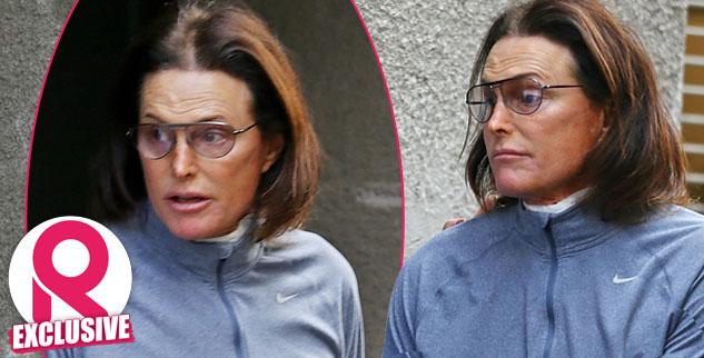 Bruce Jenner leaving an LA plastic surgeons office Adam's Apple