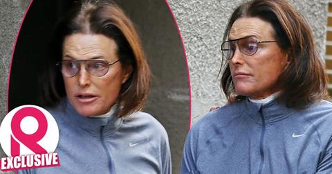 Bruce Jenner leaving an LA plastic surgeons office Adam's Apple