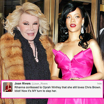 //joan rivers rihanna twitter war