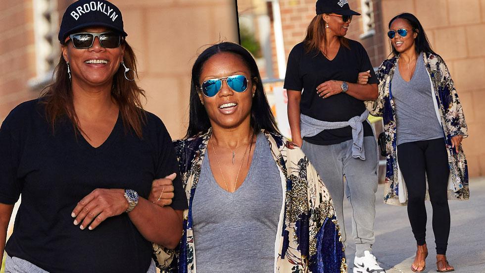 It's Good To Be Queen! Latifah Enjoys Romantic Stroll With Pretty
