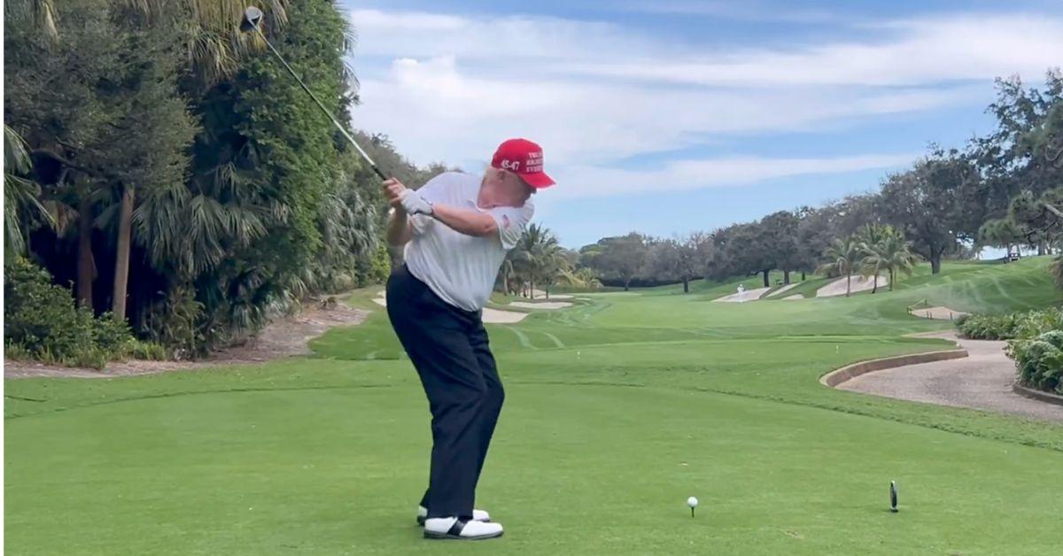 donald trump mocked cheap hat golf outing jd vance