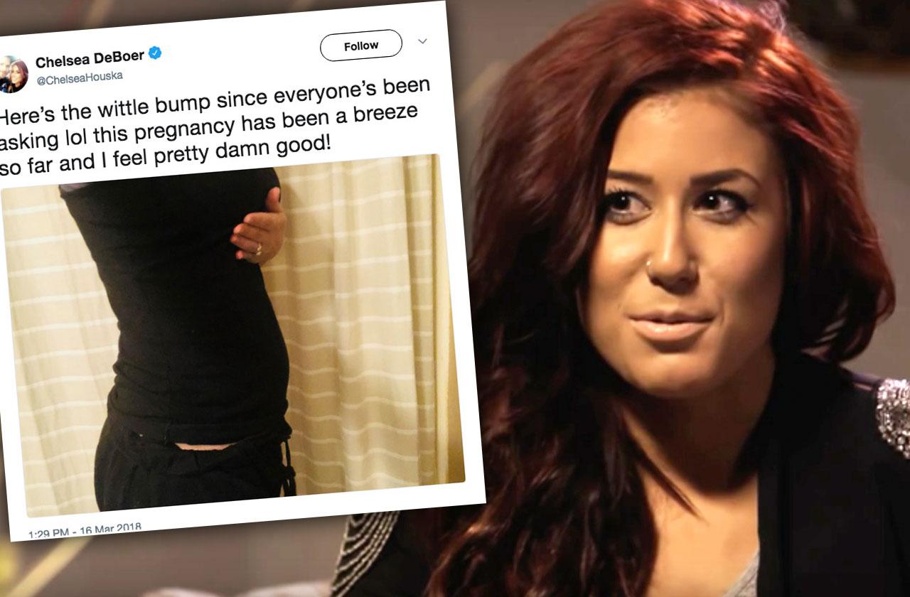 //chelsea houska pregnant baby bump pic feeling great pp