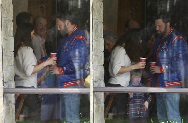 Jennifer Garner Ben Affleck Close At Church