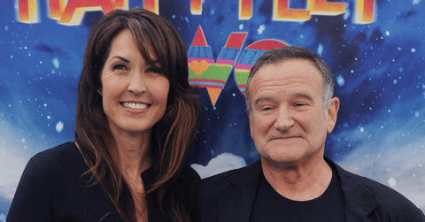 Photo of Susan Schneider and Robin Williams