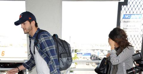 Ashton Kutcher Mila Kunis Baby Bump LAX