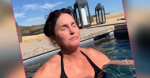 Caitlyn Jenner in the pool.