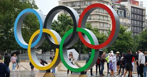Photo of the Paris Olympics logo