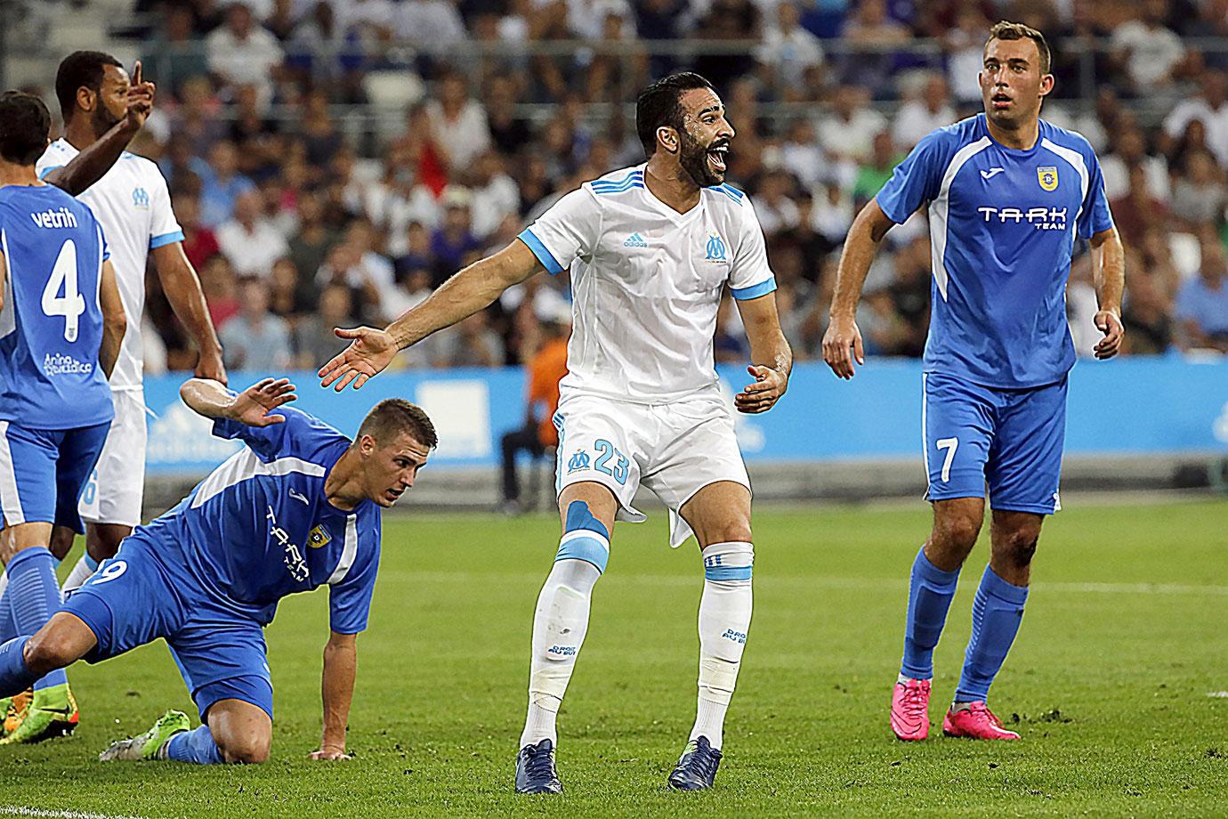 Pamela Anderson Adil Rami soccer match