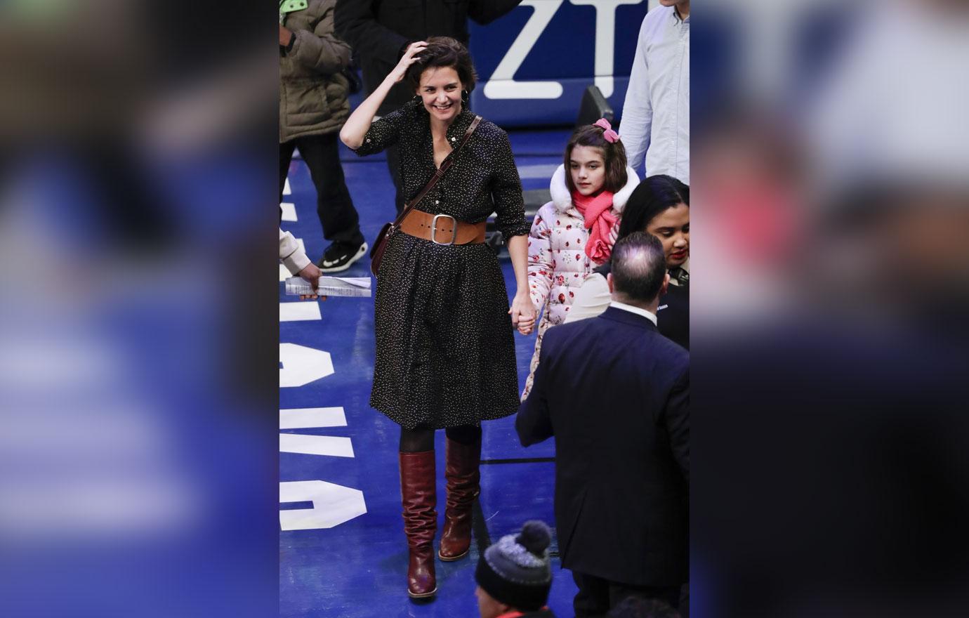 Katie Holmes Suri Cruise Basketball Game Amid Jamie Foxx Romance