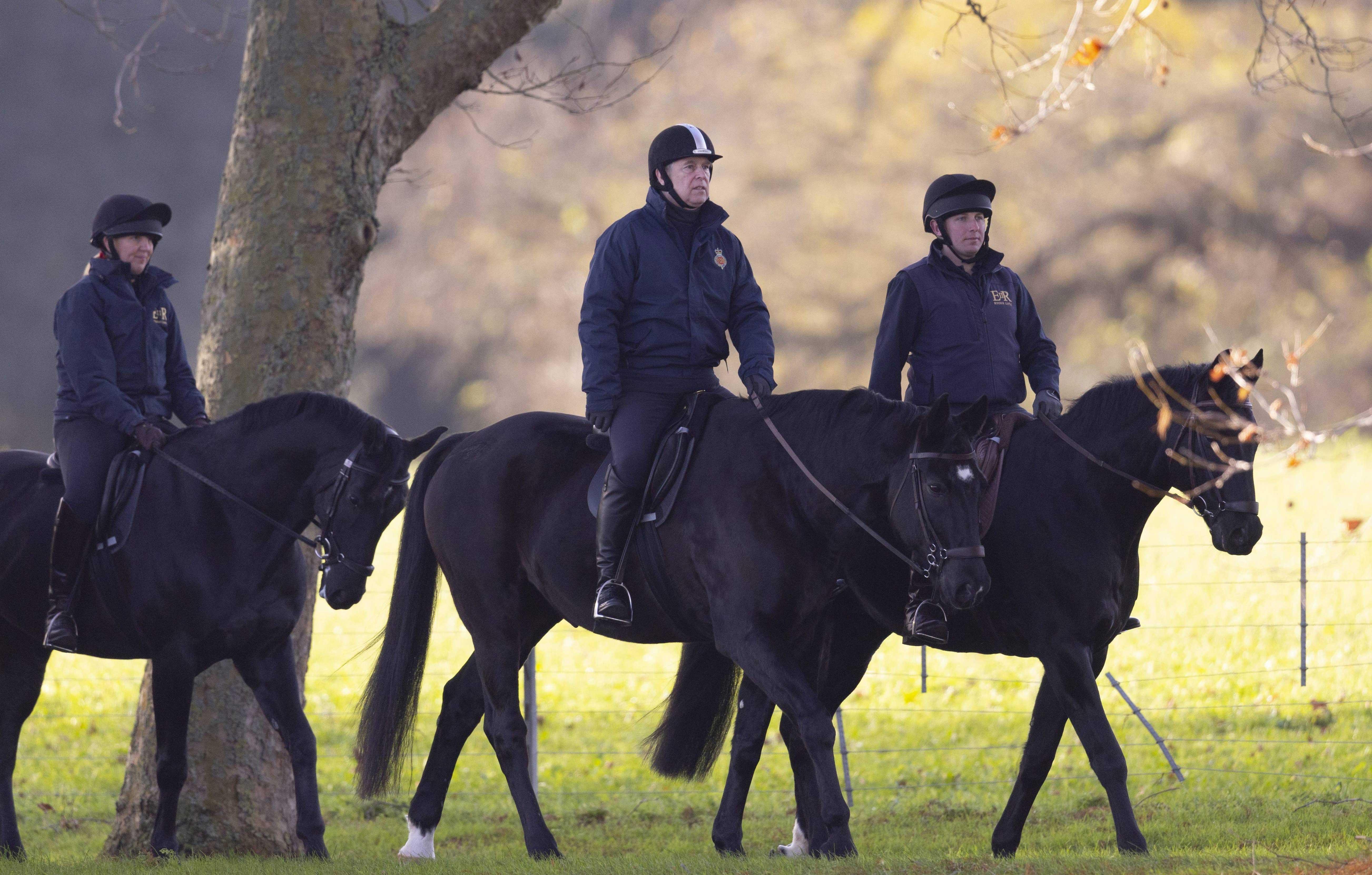 prince andrew carefree rides horse ghislaine maxwell jeffrey epstein queen cabin