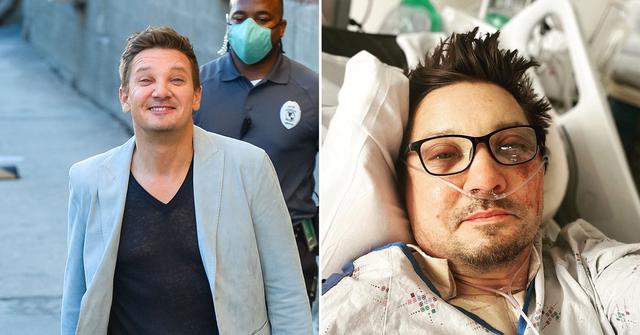 jeremy renner normal jeremy renner on a hospital bed pp
