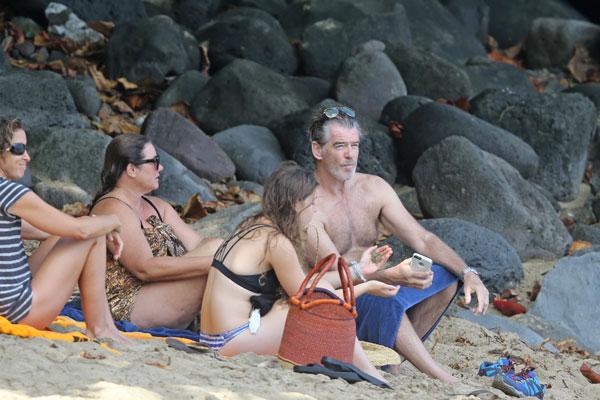 pierce brosnan keely shaye smith shirtless hawaii