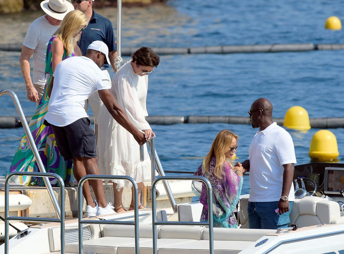 Kris Jenner Corey Gamble Boat France PDA