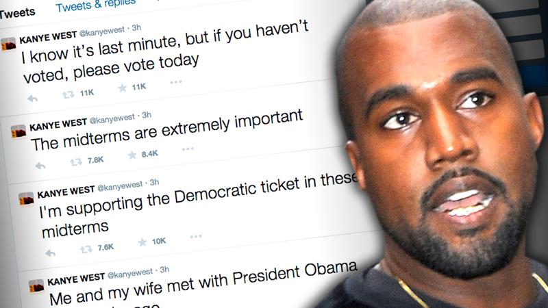 //kanye west tweets politcal vote democratic obama pp sl