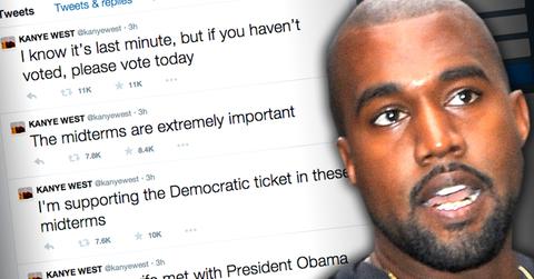 //kanye west tweets politcal vote democratic obama pp sl